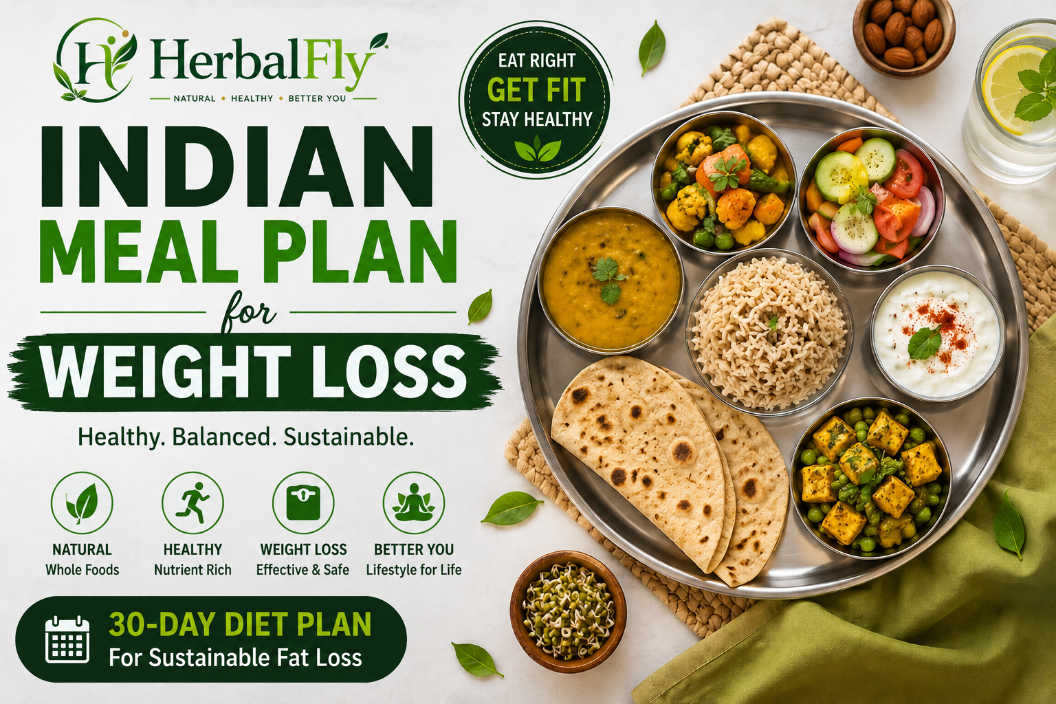 Indian Meal Plan for Weight Loss: Complete 30-Day Diet Plan for Sustainable Fat Loss